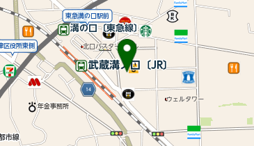 溝口マイナンバーカードセンターの地図画像