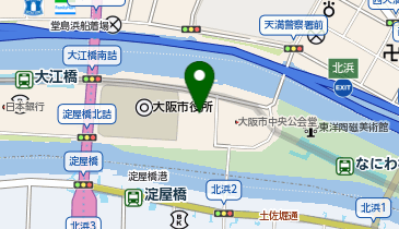 囲と囲曲(カコとイマ) 中之島図書館の地図画像