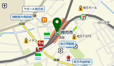 ANDDELICAひらかた店の地図画像