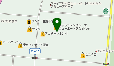 日高屋 ファッションクルーズひたちなか店の地図画像