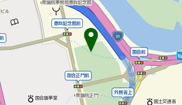 三権分立の時計塔の地図画像