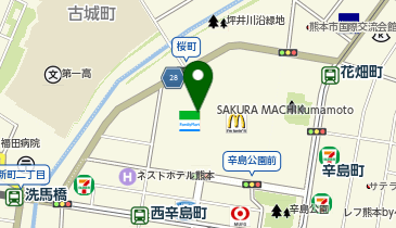 熊本城周遊バスしろめぐりん 桜町バスターミナル乗降場の地図画像