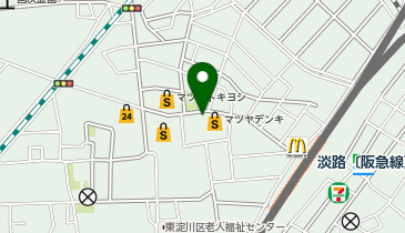 【4/15オープン】ドラッグアカカベ 阪急淡路店の地図画像