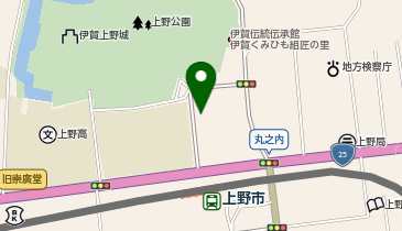 伊賀市中央図書館の地図画像