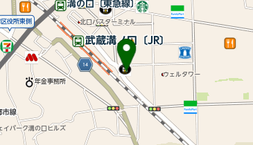 とみひろふりそで 川崎溝の口店の地図画像