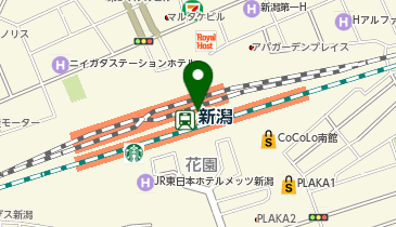 新潟市観光案内センターの地図画像