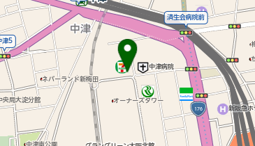 うめだ健診プラザの地図画像