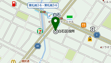 札幌市白石区役所の地図画像