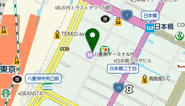八重洲 鰻 はし本の地図画像