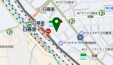 富士BANANA -dip- 日暮里店の地図画像