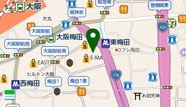 【5/20オープン】ブレインスリープ 阪神梅田本店の地図画像