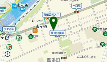 横浜家系ラーメン こむろ家 市ケ谷の地図画像
