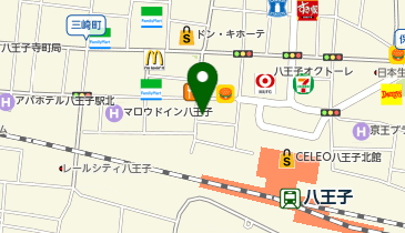 横濱家系ラーメン十七代目野中家 八王子店の地図画像