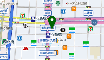 ハウス オブ ディオール 心斎橋の地図画像