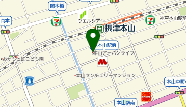 からだ接骨院 摂津本山院の地図画像