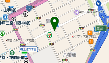 ディーキャリア 三宮オフィスの地図画像