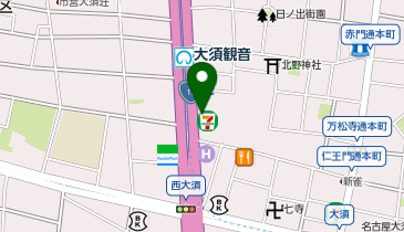 伏見通 大須観音駅付近 観光バス乗降場の地図画像
