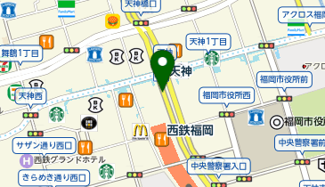 【7/10オープン】ニュースタア 天神地下街店の地図画像