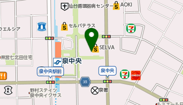 ミライタス 泉中央セルバ店の地図画像