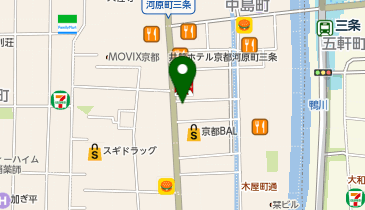 餃子のかっちゃん 四条通り店の地図画像