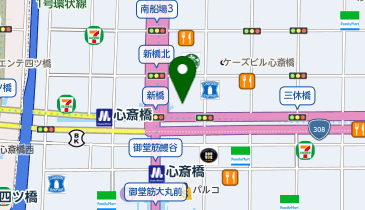 ブルガリ心斎橋の地図画像