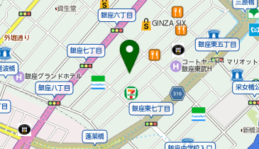 DOLCE TACUBO GINZA(ドルチェタクボ銀座)の地図画像