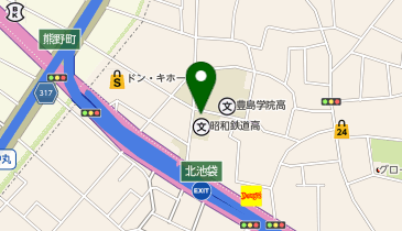昭和鉄道高等学校の地図画像