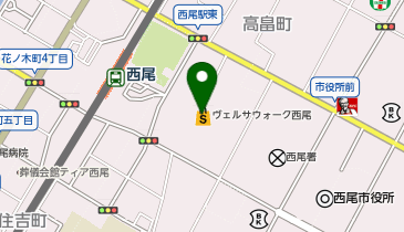 【7/3オープン】ソフトバンク ヴェルサウォーク西尾サテライトショップの地図画像