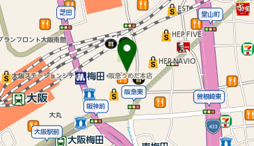 【8/29オープン】メゾンビューティーアイラッシュ 梅田阪急グランドビル店の地図画像