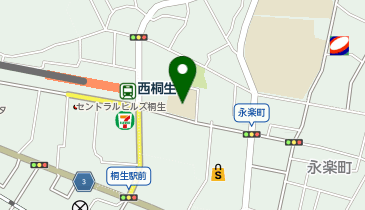 桐生第一中学校の地図画像