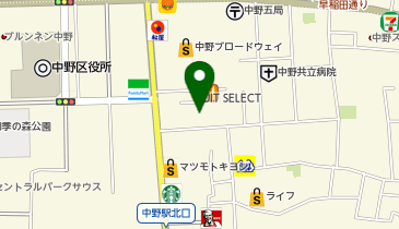 中野 焼鳥のんきの地図画像