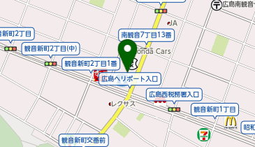 【6/25オープン】なか卯 広島南観音店の地図画像