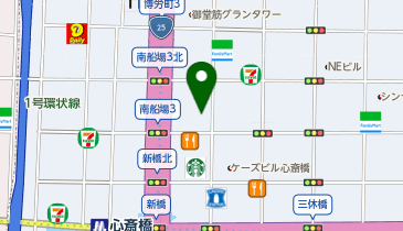 快活CLUB北心斎橋店の地図画像
