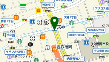 【7/10オープン】ファミリア 天神地下街店の地図画像