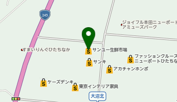 【7/13オープン】おたからや サンユーストアー生鮮市場ひたちなか店の地図画像
