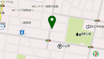 小山餃子の地図画像