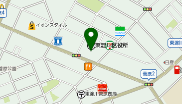 東淀川区民ホールの地図画像