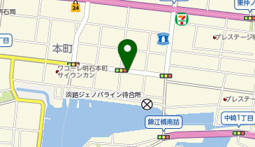 明石ほんまち三白館北側 観光バス乗降場の地図画像