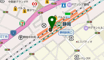 【7/16オープン】玄米食堂あえん アスティ静岡店の地図画像