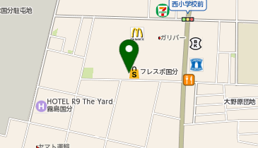 【8/25オープン】ピラティスK フレスポ国分店の地図画像
