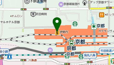 【7/8オープン】Klasic ジェイアール京都伊勢丹店の地図画像