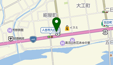 【8/1オープン】HITOYOSHIまちなか図書館の地図画像