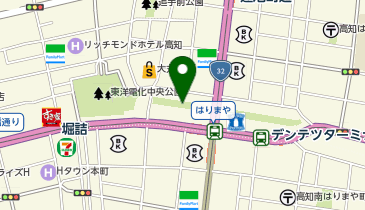 はりまや橋・葉山庭園よさこい公園(はりまや橋公園)の地図画像