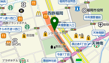 【6/30オープン】@cosme STORE ラシック福岡天神店の地図画像