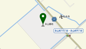 旭川市営永山墓地の地図画像
