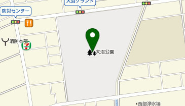 春日部市営大沼運動公園の地図画像