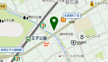 【8/6オープン】アイスるんです 王子公園店の地図画像