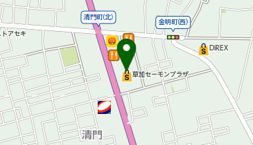 【8/7オープン】GiGOクレーンゲームオアシス草加セーモンプラザの地図画像