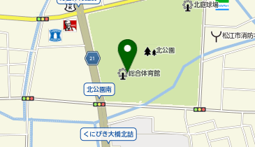 バンダイナムコアリーナ松江(松江市総合体育館)の地図画像