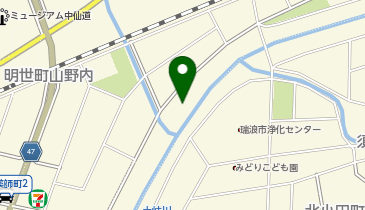 瑞浪市化石野外採掘学習地の地図画像